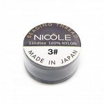 Нить для бисера NICOLE #03 светло-серая, 46 м. Цена за 1 шт.
