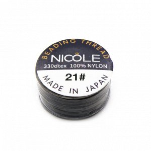 Нить для бисера NICOLE #21 серая, 46 м. Цена за 1 шт.