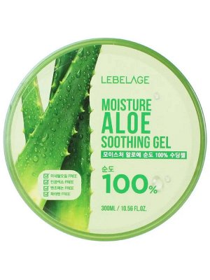 Увлажняющий гель для лица и тела Lebelage Moisture Aloe Soothing Gel 100%, 300 мл