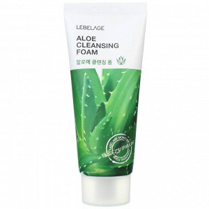 Пенка для умывания лица с Алоэ Увлажняющая LEBELAGE Aloe Cleansing Foam, 100 мл