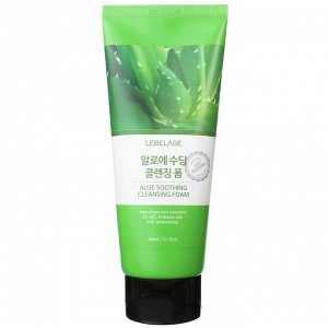 Пенка для умывания с Алоэ Увлажняющая LEBELAGE Cleansing Foam Aloe, 180 мл