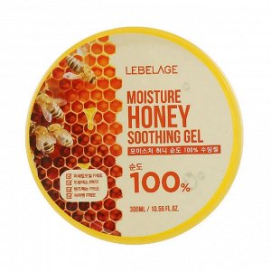 Увлажняющий гель для лица и тела с медом Lebelage Moisture HONEY  100% SOOTHING GEL, 300 мл