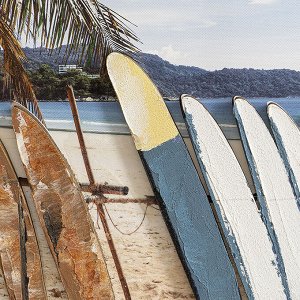 Панно декоративное с эффектом 3D Surf, Beach, 70х50 см