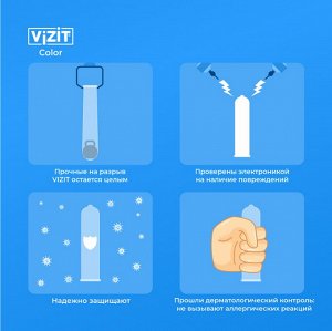 Презервативы VIZIT N12 Color Цветные ароматизированные (Richter)