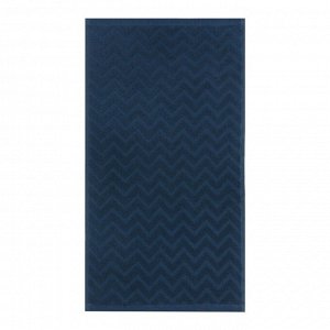 Полотенце махровое LoveLife Zig-Zag, 50х90 см, цвет голубая ель, 100% хл, 450 гр/м2