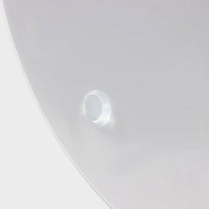 Фруктовница стеклянная 2-х ярусная круглая Доляна «Мрамор оникс», d=25/20 см, цвет серый