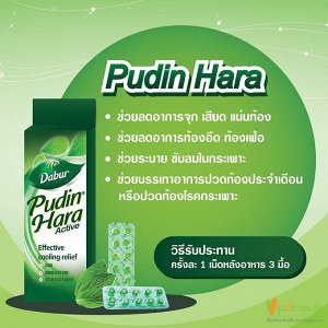 Смесь мятных масел в капсулах aюрведческое средство при болях в животе  Пудин хара перлс Дабур (Pudin Hara Pearls Dabur), 10 капс.