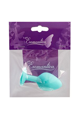 Анальная втулка Eromantica Cherr, силикон, мятный, 8 см