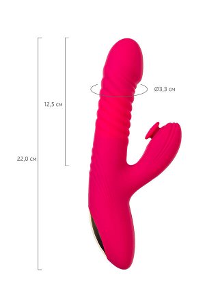 Виброкролик с функцией Up&Down JOS Seri, силикон, розовый, 22 см