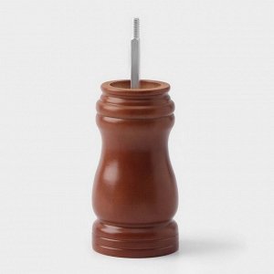 Мельница для специй Доляна, 13x4.5 см, металлический механизм, коричневая