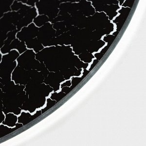 Доска разделочная стеклянная Доляна «Разлом», d=20 см, цвет чёрный