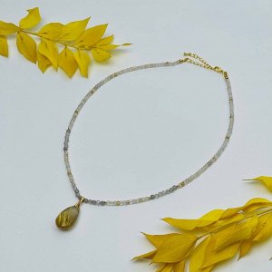 Колье из Рутилового кварца и Лабрадора