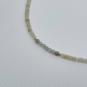 Колье из Рутилового кварца и Лабрадора