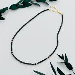 Бусы из черной Шпинели и Граната