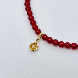 Бусы из Сердолика с подвеской