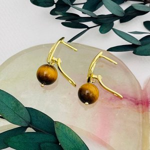 Серьги из Тигрового глаза