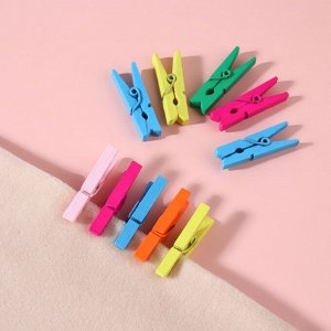 Прищепки для шитья, 3x0.5x0.3 см, 10 шт., разноцветные