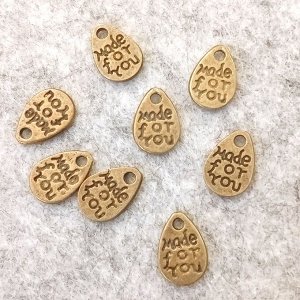 Винтажная подвеска Бирка капля Made for you