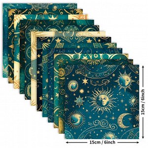 Набор бумаги "Starry Sky/ Звездное небо", 15*15 см, 12 шт./упк.