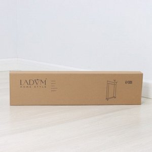 Вешалка - стойка напольная для одежды LaDо́m, с полкой для обуви, двойная, 80x42x156 см, чёрная