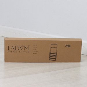 Вешалка - стойка напольная для одежды LaDо́m, с полками для хранения, 5 ярусов, 60x26x172 см, чёрная