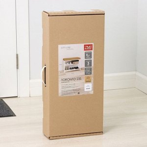 Банкетка «Торонто 23S», 67x30x49 см, каркас белый, сиденье бежевое