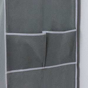 Шкаф тканевый каркасный, складной LaDom, 125x45x168 см, серый