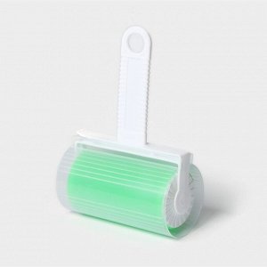 Ролик для чистки одежды в футляре силиконовый, 17*11*6 см, цвет зелёный