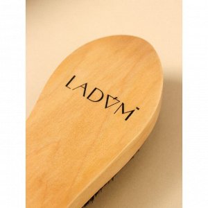 Щётка для одежды деревянная LaDо*m, 13*5*3 см, искусственный ворс, 130 пучков