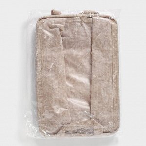 Корзинка для мелочей с ручками Доляна «Тильма», 30*20*13 см, цвет бежевый