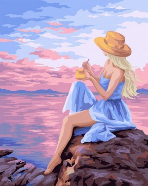 Рисование по номерам Русская живопись 40*50 Коктель на закате
