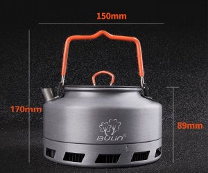 Чайник туристический BULIN BL200-L1 с радиатором. 1 литр