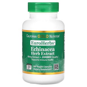 CALIFORNIA GOLD NUTRITION EuroHerbs, Экстракт Эхинацеи 80 мг, 180 капс.