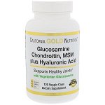 California Gold Nutrition, Вегетарианский глюкозамин, хондроитин, МСМ + гиалуроновая кислота, 120 вегетарианских кап