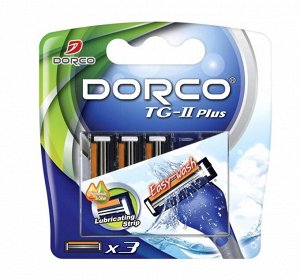 Dorco TG-II Plus New (3 кассеты), 2-лезв.кассеты, увл.полоска, открыт.архитектура, крепление SLALOM