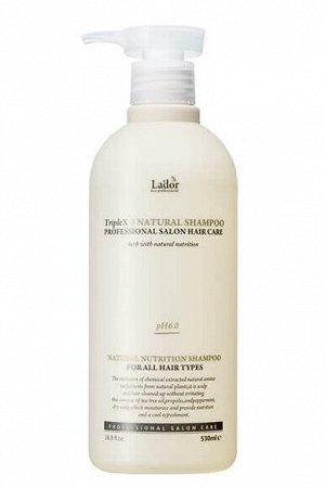 Безсульфатный органический шампунь с эфирными маслами 530мл LADOR TRIPLEX NATURAL SHAMPOO 530ml