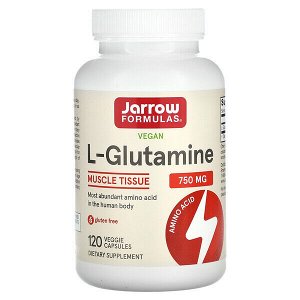 Jarrow Formulas, L-глютамин, 750 мг, 120 растительных кап