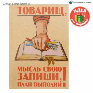 1814766 Ежедневник "Товарищ, мысль свою запиши, план выполни" А5, 80 листов