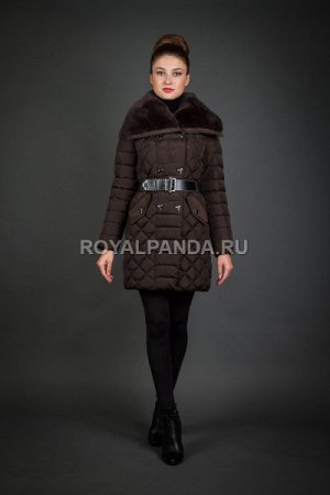 Женская куртка зимняя 15672 натуральный мех