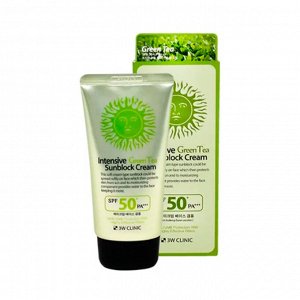 3W Крем солнцезащитный с зеленым чаем Intensive Green Tea Sunblock Cream, 70 мл, Арт-52993