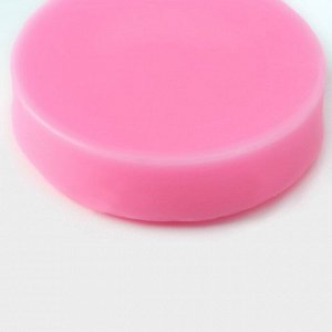 Силиконовый молд Доляна «Пончик с глазурью», d=6 см, цвет розовый