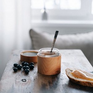 Банка для сыпучих продуктов и жидкостей Magistro, 100 мл, герметичная, с крышкой, стекло, цельный кедр