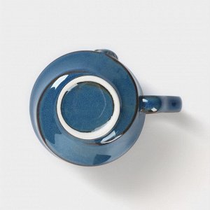 Кружка керамическая «Ракушка», 320 мл, цвет синий