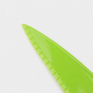 Нож для торта Доляна, 28,5?6 см, цвет зелёный