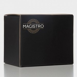 Кружка Magistro «Грани», 380 мл, 9x12.5 см, боросиликатное стекло, прозрачная