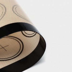 Силиконовый коврик для макаронс армированный «Макарон.Плюс», 42x29,5 см, цвет МИКС