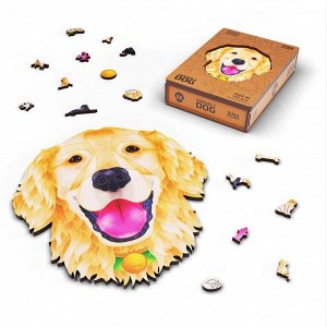 Пазл фигурный деревянный Friendly Dog, размер 22х24 см, 142 детали