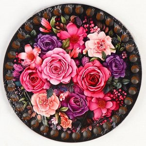 Донышки для вязания 2 в 1 «Букет цветов», круг 15 см, хдф 3 мм