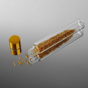 Баночки для хранения бисера, в крафтовой коробке, d=2.2x12 см, 5 шт.