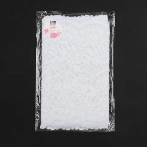 Кружевная эластичная ткань, 220 мм x 2,7 ± 0,5 м, цвет белый